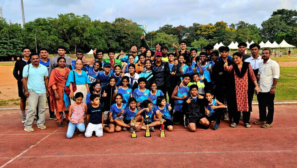  In  the CBSE South Zone Sahodaya athletic meet 2024, out of 56 schools in the fray,  BVB Manvila clinches Third Runner up trophy!!!!!.