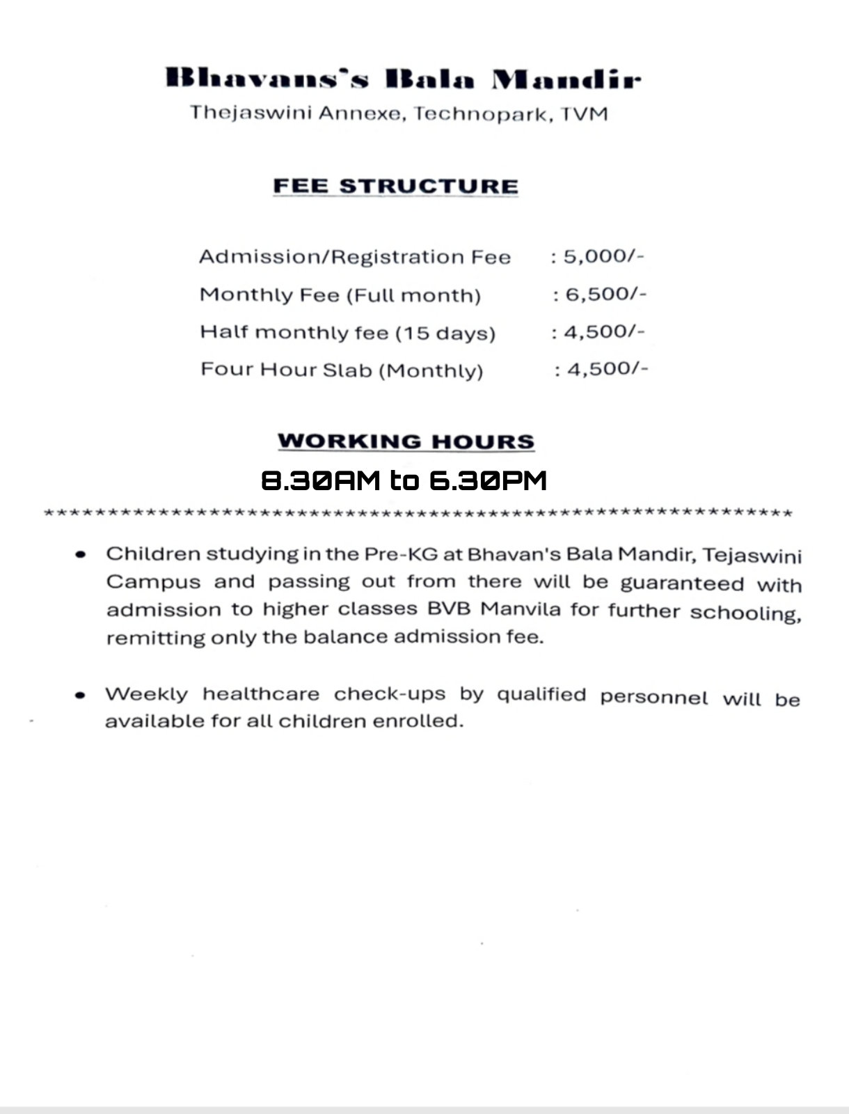 fess structutre thejaswani