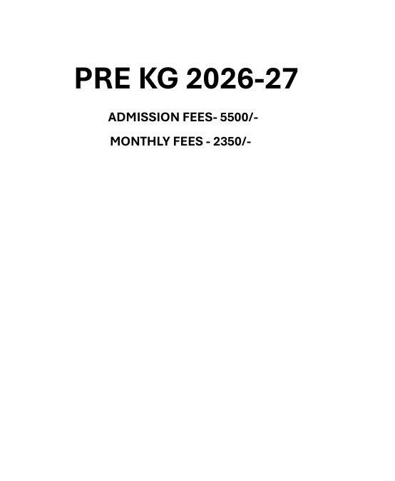 PRE KG 2026
